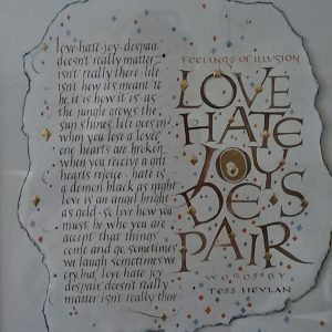 Drawn and painted Roman letters